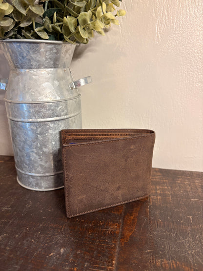 American Bison Brown Leather Wallet