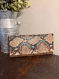 American Bison Wallet with Snake Skin Print