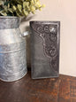 American Bison Black Leather / Tooled Long Wallet