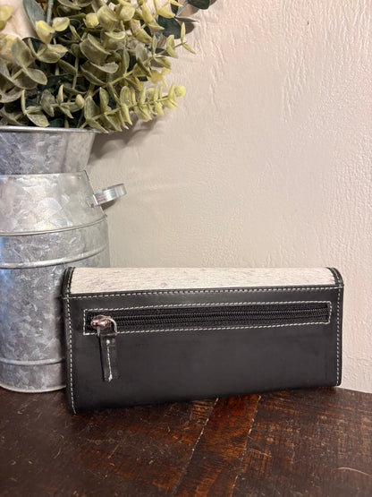 American Bison Leather and Cowhide Wallet
