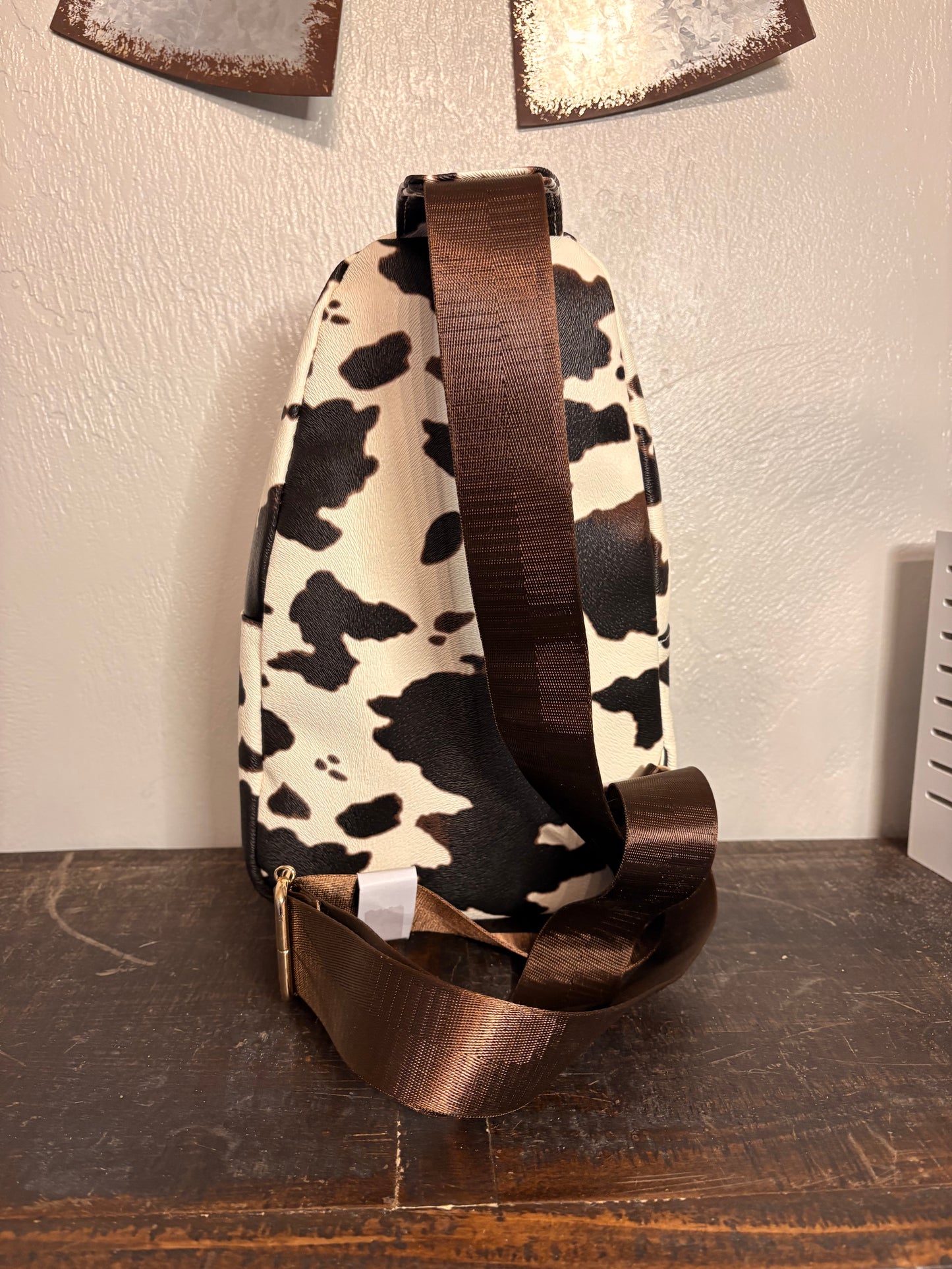 Cow Print Sling Bag