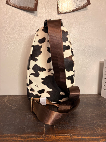 Cow Print Sling Bag