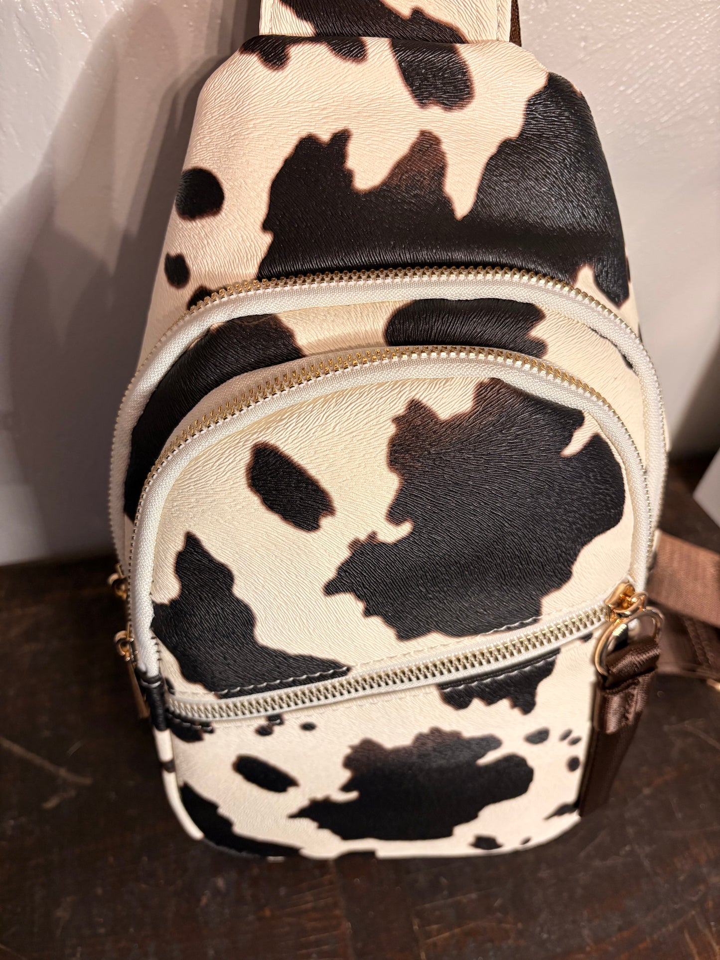 Cow Print Sling Bag
