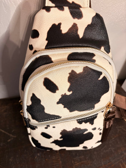 Cow Print Sling Bag