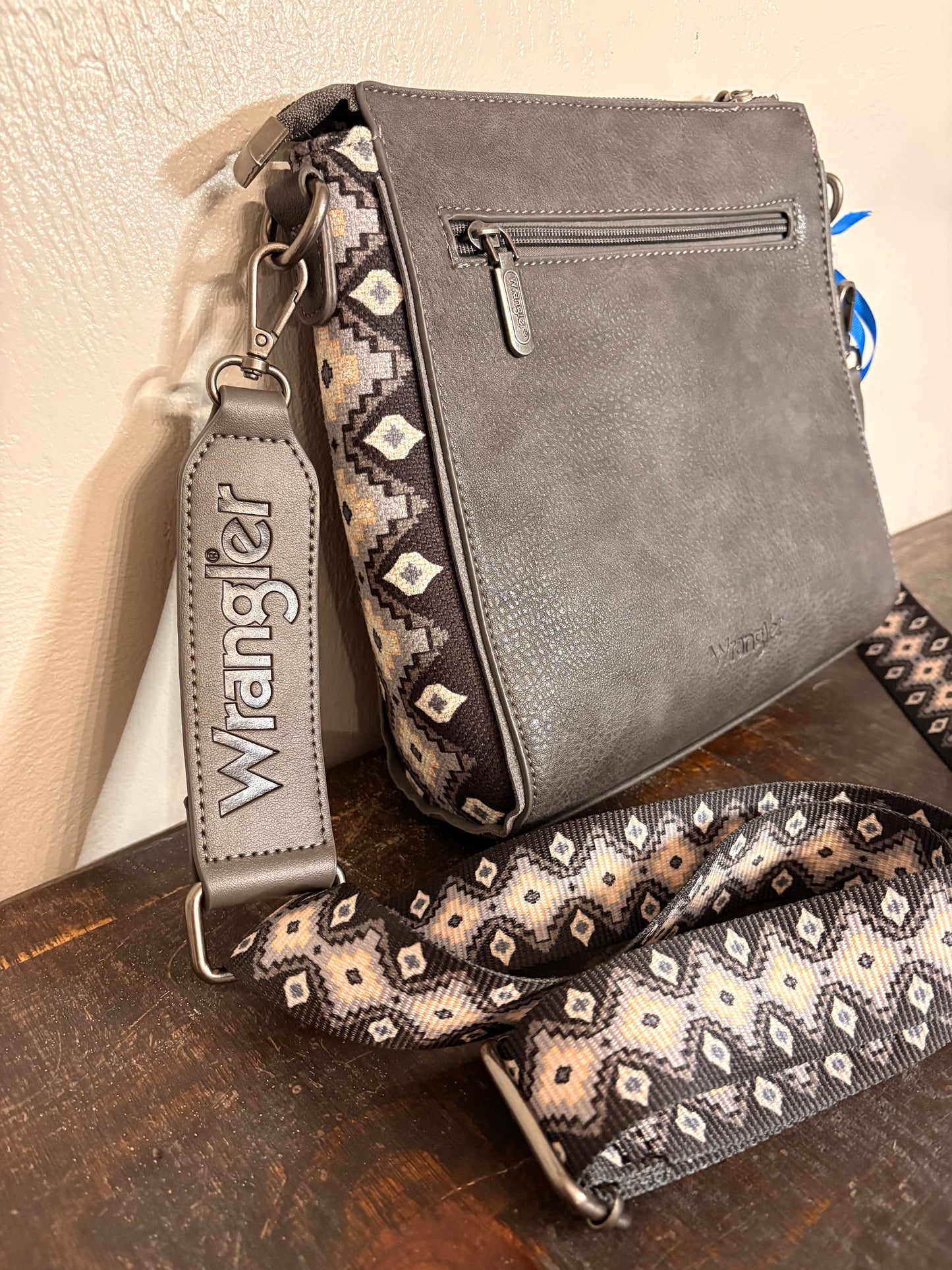 Charcoal Grey Wrangler Crossbody