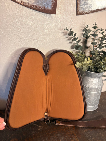 Small Tooled Leather Pistol Case