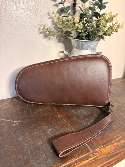 Small Tooled Leather Pistol Case