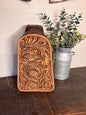 Tooled Leather Sling Bag