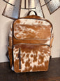 Brown & White Cowhide Backpack
