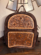 Brown Leather / Tooled Leather Backpack