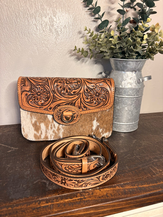 Tooler Leather & Cowhide Crossbody