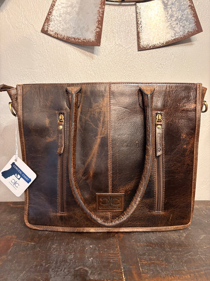 Katie Cowhide and Tooled Leather Purse