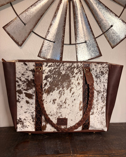 Autumn Cowhide Weekender , Tote Bag