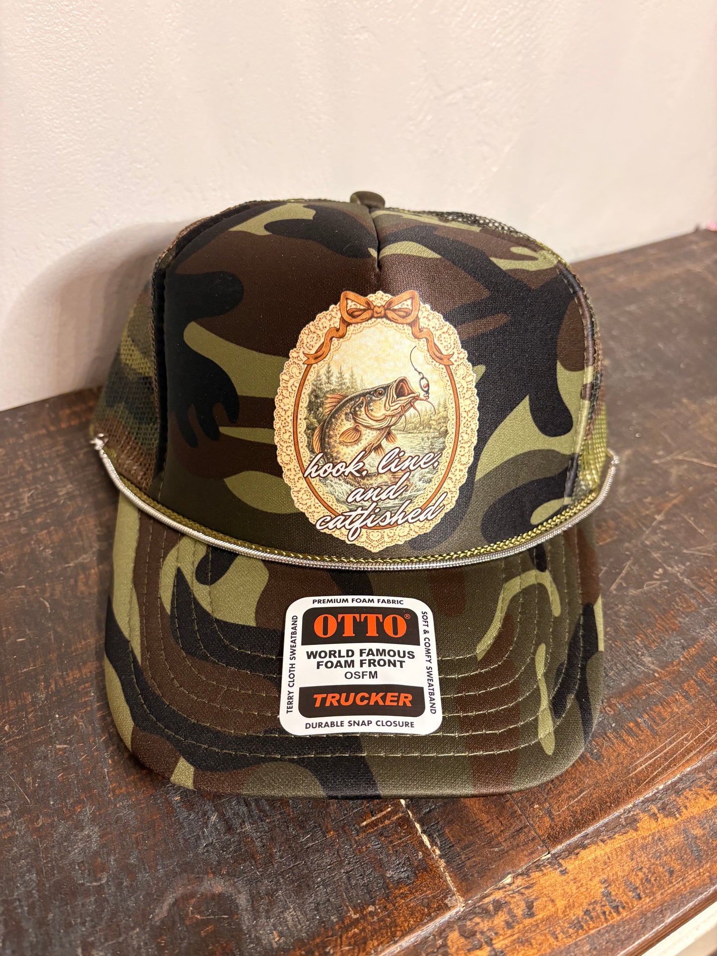 " Hook , Line & Catfished " Trucker Hat
