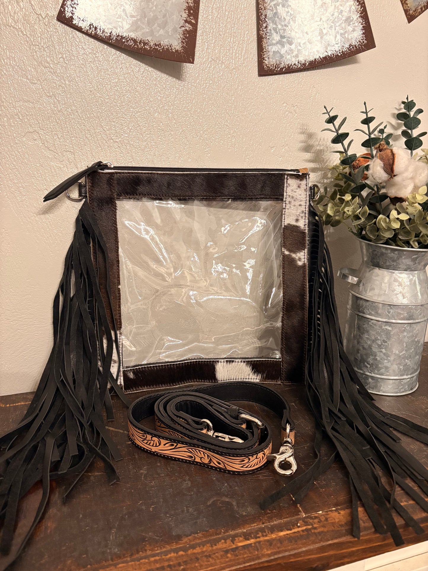 Clear Cowhide Concert Bag