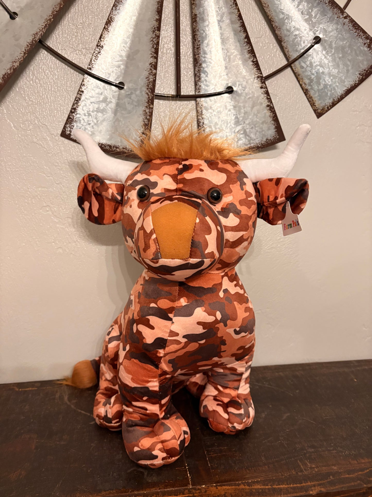 Brown Army Highland Cow