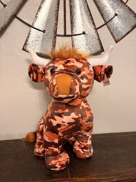 Brown Army Highland Cow
