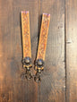 Tooled Leather Wristlet Key Fob