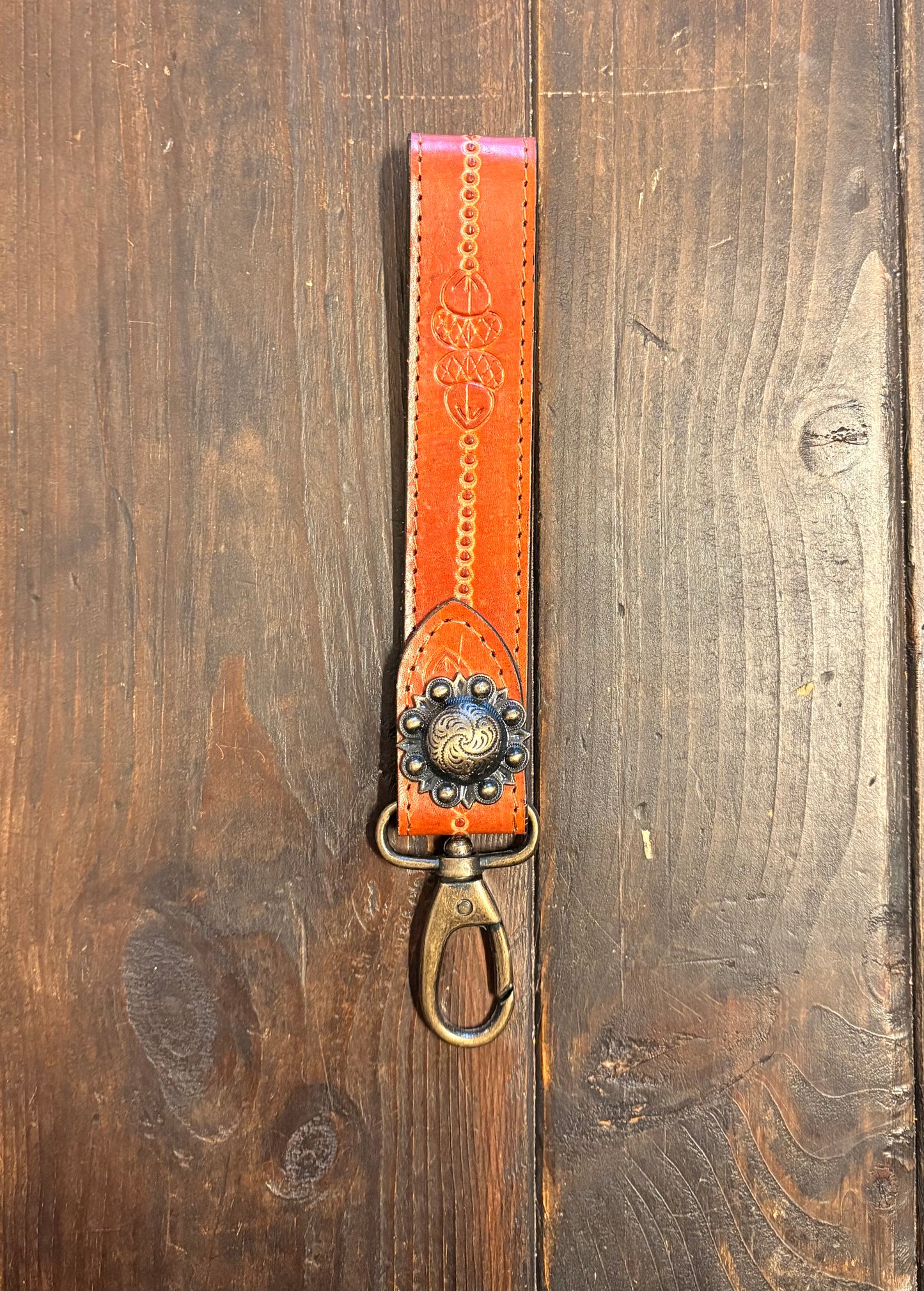 Brown Wristlet Key Fob