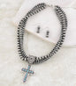 Cross Navajo Pearl Necklace Set