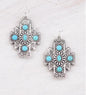 Silver Western Aztec Earrings